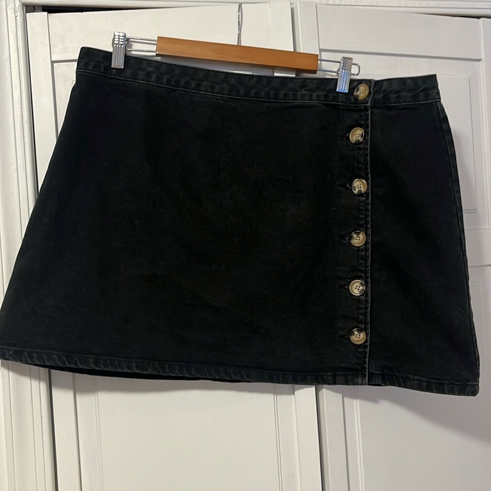 ASOS denim button up skirt